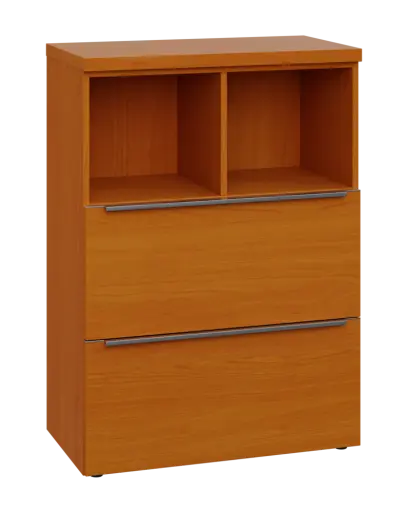 SIN 3 - 82ZN kancelářská skříň, 2-zásuvková/nika, 1120x800x400, třešeň šumavská